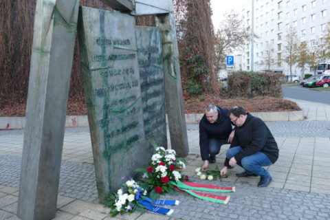 Gedenkveranstaltung am Mahnmal der Alten Synagoge Magdeburg