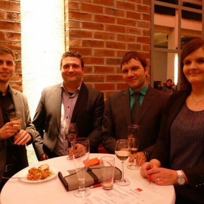 Phillip Berthel, Stadtrat Denny Hitzeroth und Frau sowie sachkundiger Einwohner Marko Ehlebe