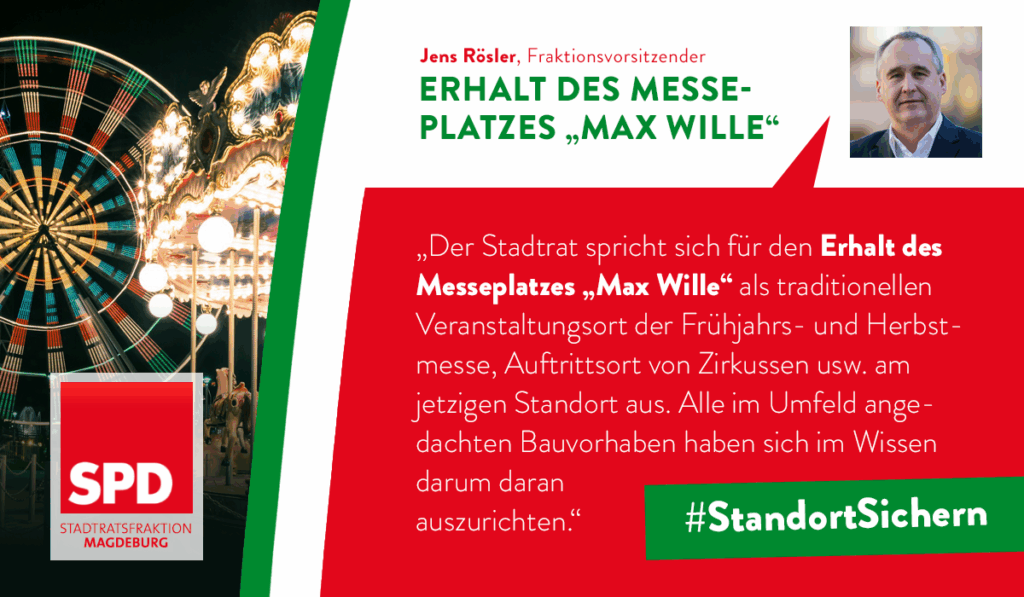 Standort sichern – Erhalt des Messeplatzes Max Wille